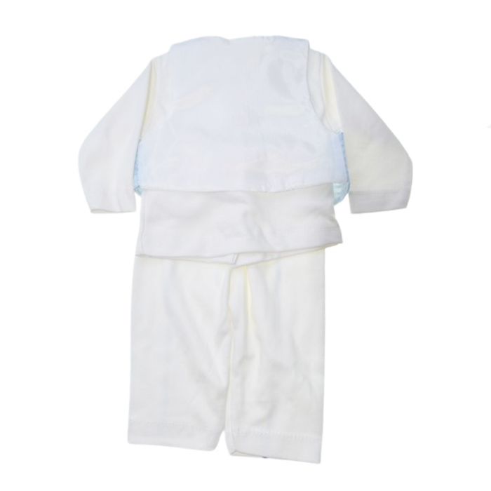 Costum pentru botez din 7 piese pentru baieti Babylia CBBLYA-02, Alb [3]