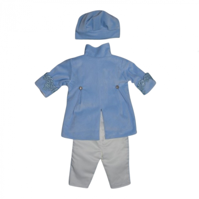 Costum pentru botez format din 5 piese pentru baieti Andreeatex CST-001, Albastru [2]