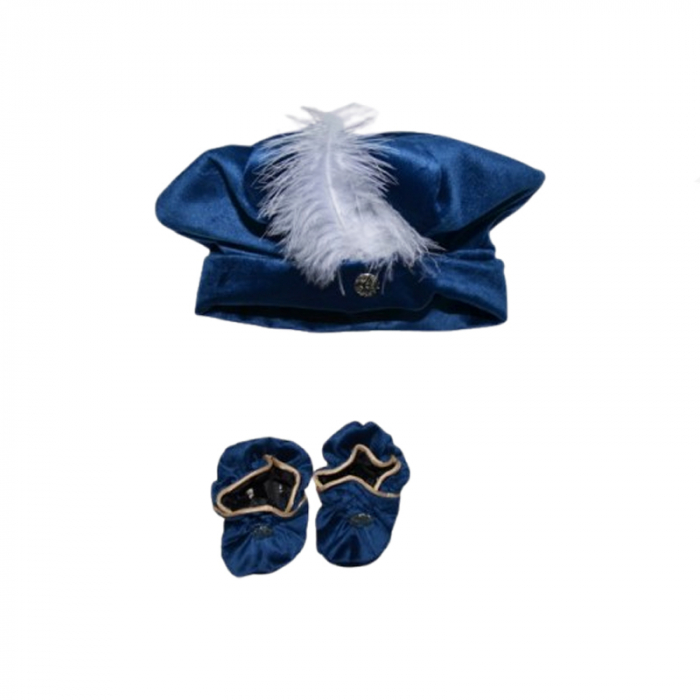 Costum pentru botez format din 5 piese pentru baieti Mini Junior CST-52427, Albastru [5]