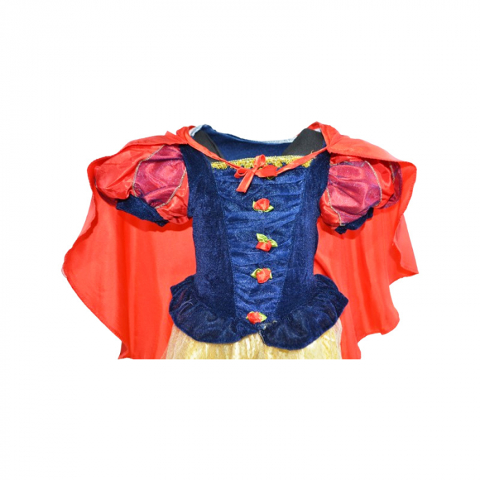 Costum Scufita Rosie, format din 2 piese, rochie si capa, pentru fete Mini Junior RCHMj-4, Multicolor [2]