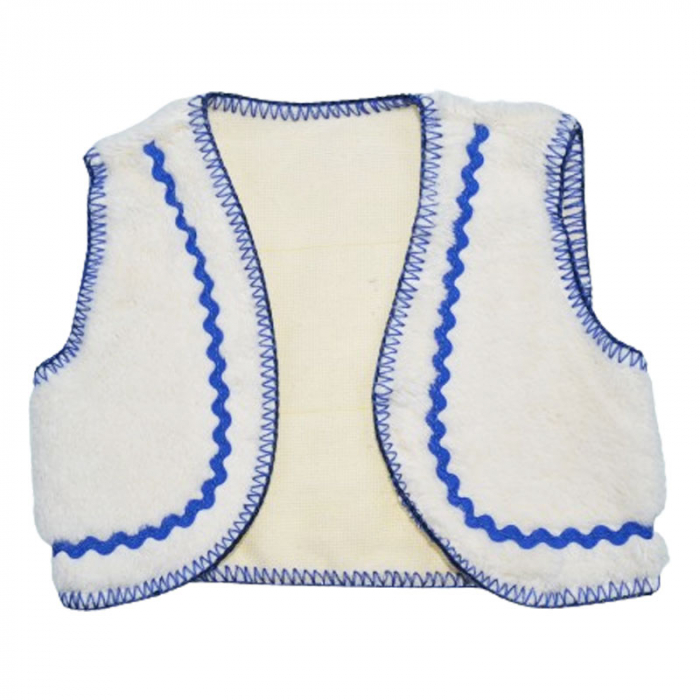 Costum traditional romanesc 7 piese pentru baieti Mini Junior 300124, Alb [3]