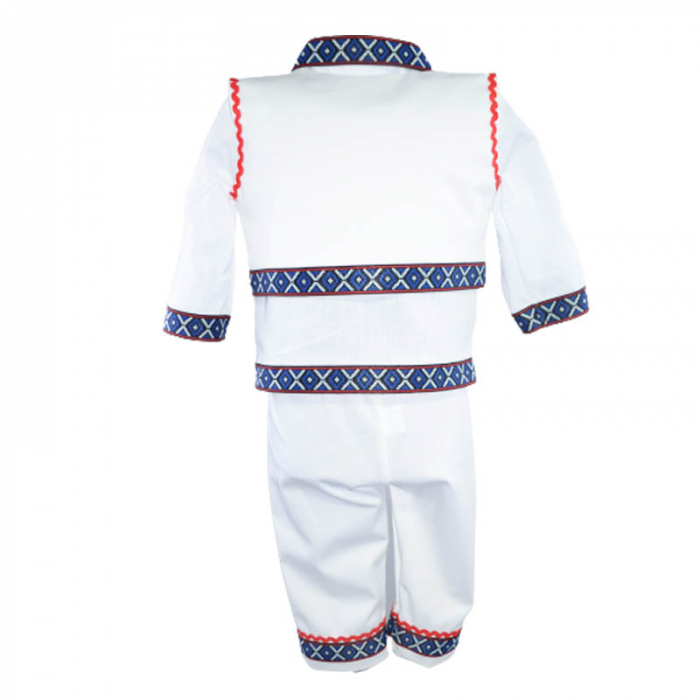 Costum traditional pentru baieti 4 piese Mini Junior CTPB, Alb [2]