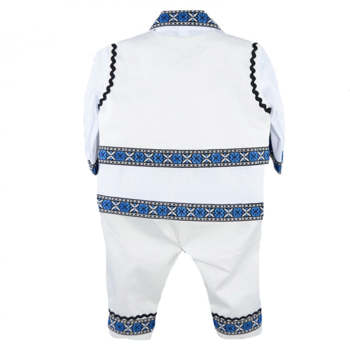 Costum traditional pentru baieti 4 piese Mini Junior CTPF-4, Alb [2]