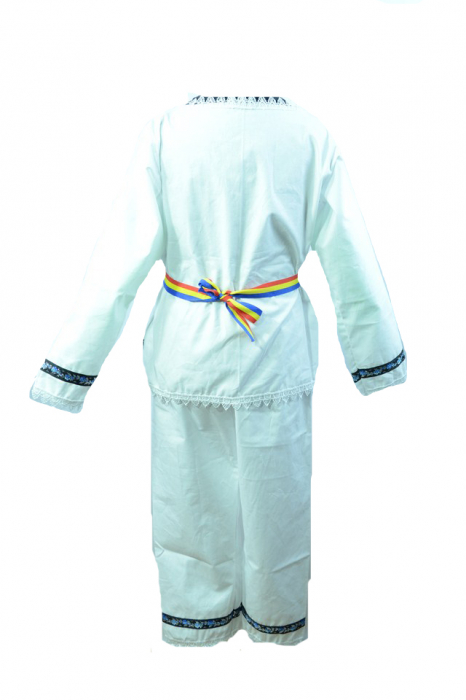 Costum traditional pentru baieti Mini Junior CTRB2-A-98-104-cm, Alb [4]