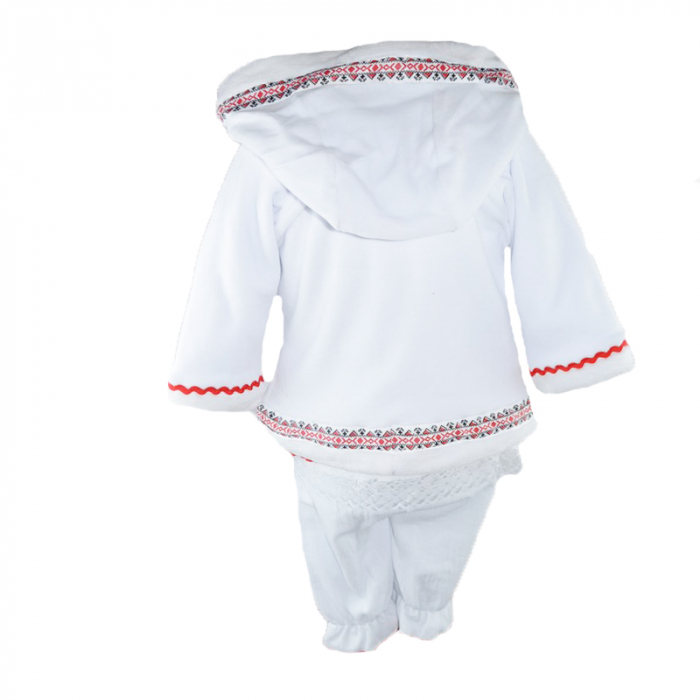 Costum traditional pentru fete 6 piese Mini Junior CTPF-5, Alb [2]