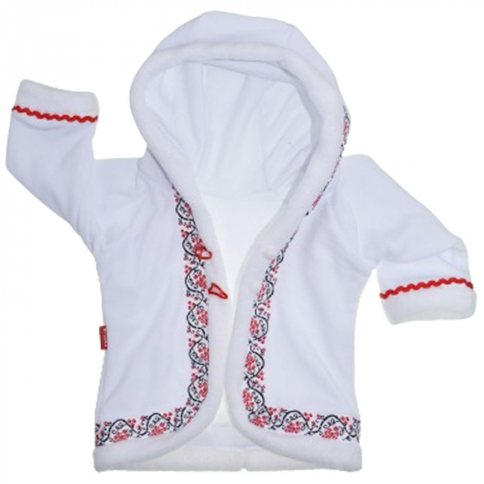 Costum traditional romanesc 6 piese pentru fete Mini Junior 300124-1, Alb [4]