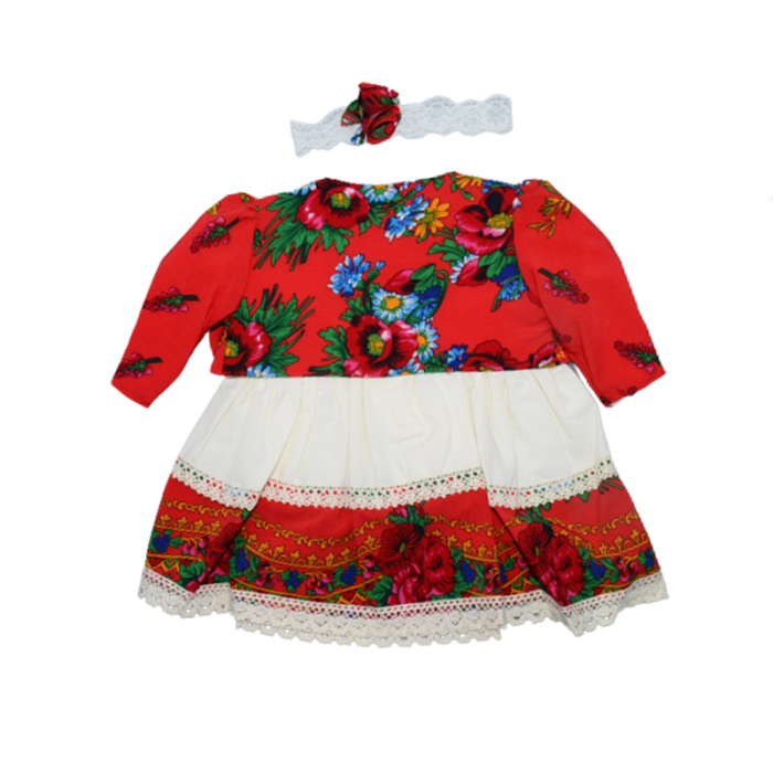 Costum traditional romanesc pentru fete 3 piese Andreeatex ANDR-2, Alb [2]