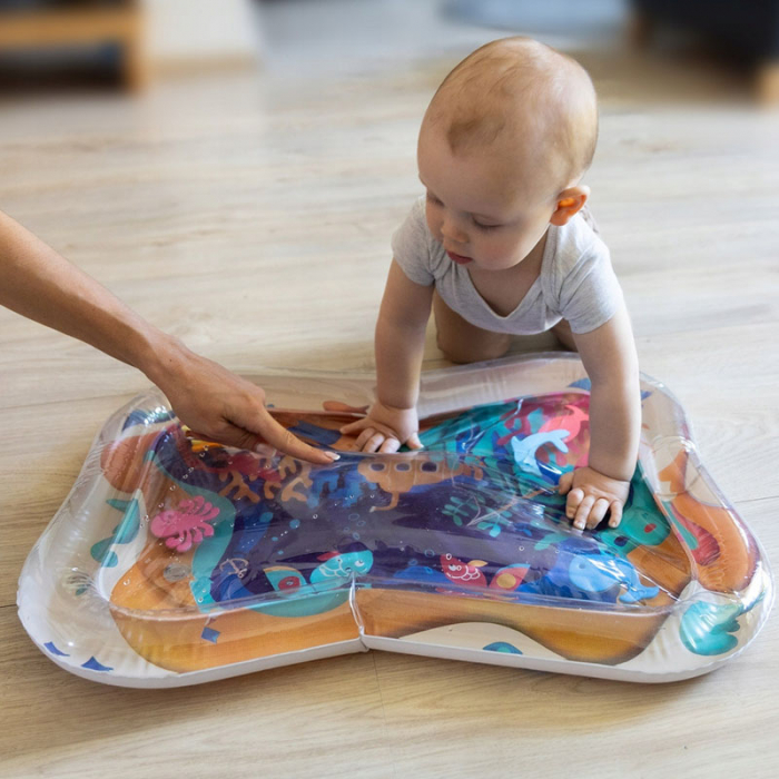 Covoras gonflabil de joaca cu apa pentru bebelusi 66 x 50 cm BabyOno 827, Multicolor [3]