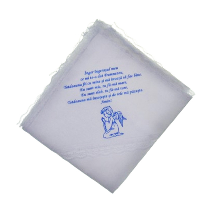 Crasma de mir din bumbac, 70 x 70 cm, pentru botez, Mini Junior CRMB-MJ3, Alb [1]