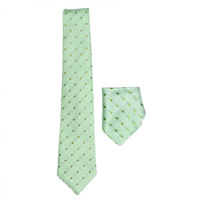 Set cravata si batista pentru baieti, LA Kids CRV2203-8, Verde [1]