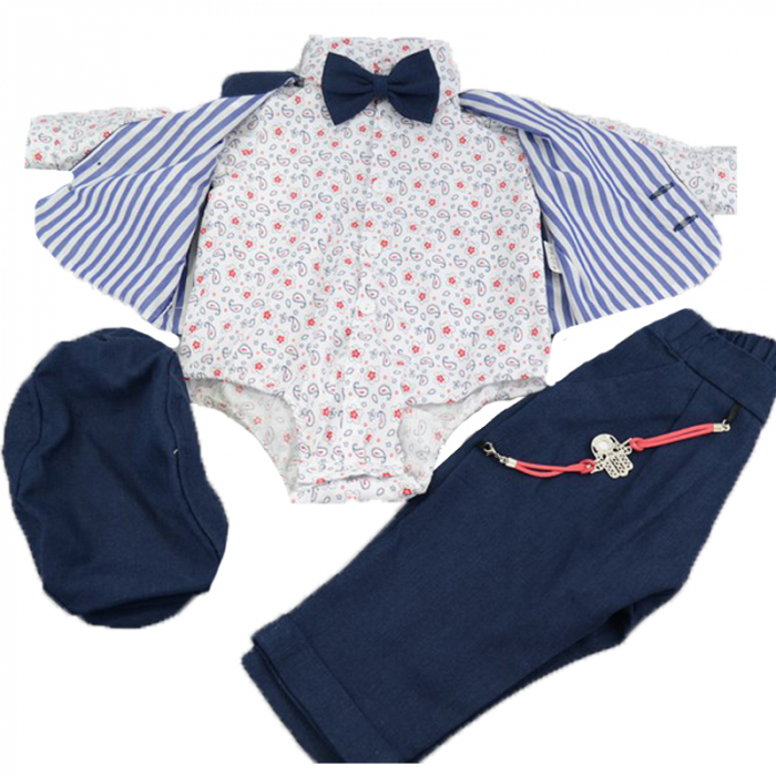 Costum elegant 6 piese pentru baieti Fashion Kids CSS-2-62, Bleumarin [4]