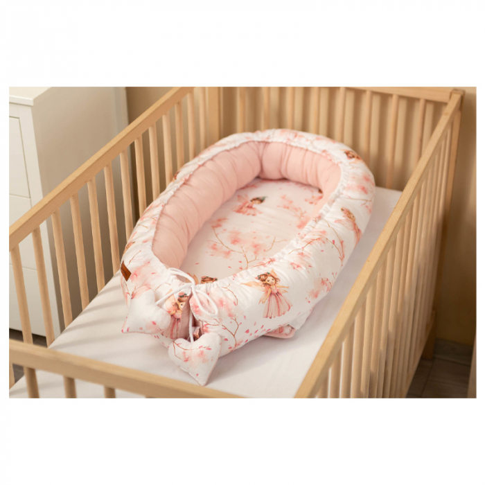 Cuib pentru bebelusi 80 x 45 x 12 cm Sensillo 398938, Roz [3]