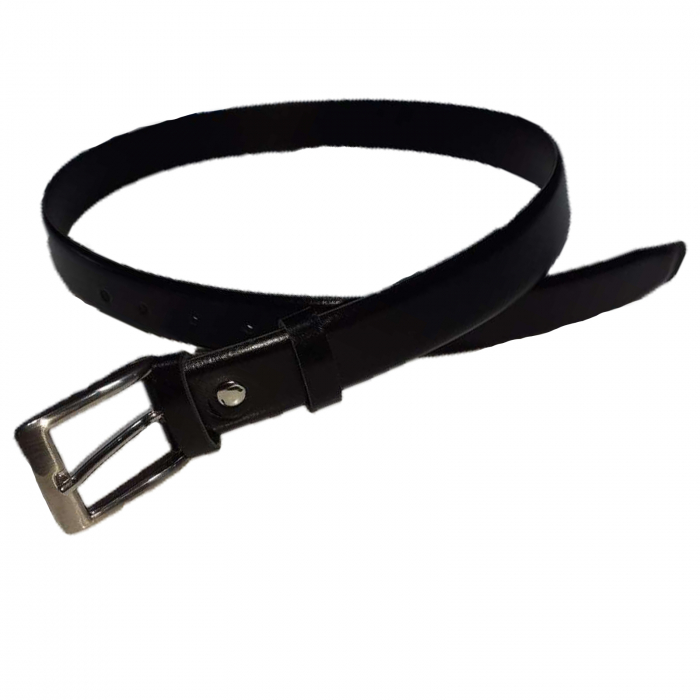 Curea din piele naturala pentru baieti 100 cm Mini Junior CRE-6, Negru [3]