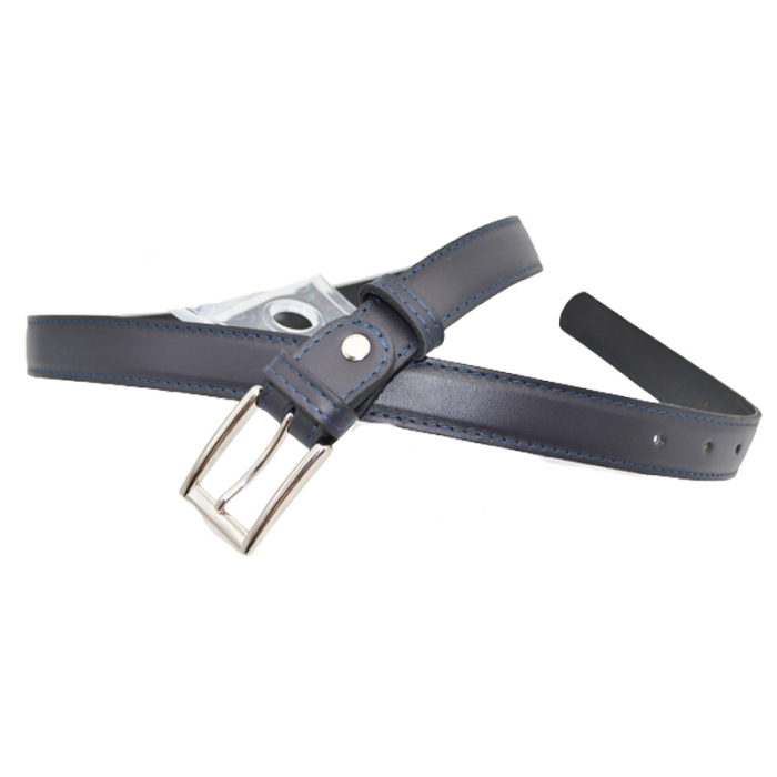 Curea din piele naturala pentru baieti Mini Junior GMJ-9B, Bleumarin [3]