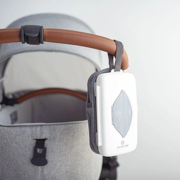 Cutie 2 in 1, pentru servetele umede si scutece, pentru calatorie, Olmitos, 008966, Alb [2]