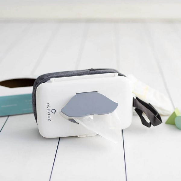 Cutie 2 in 1, pentru servetele umede si scutece, pentru calatorie, Olmitos, 008966, Alb [7]