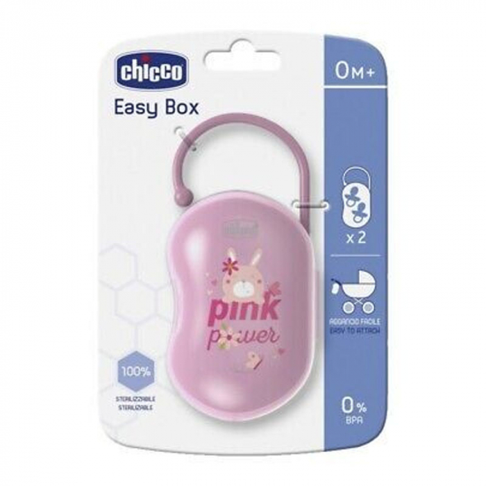 Cutie pentru depozitarea suzetei Chicco Easy Box 129638, Roz [2]