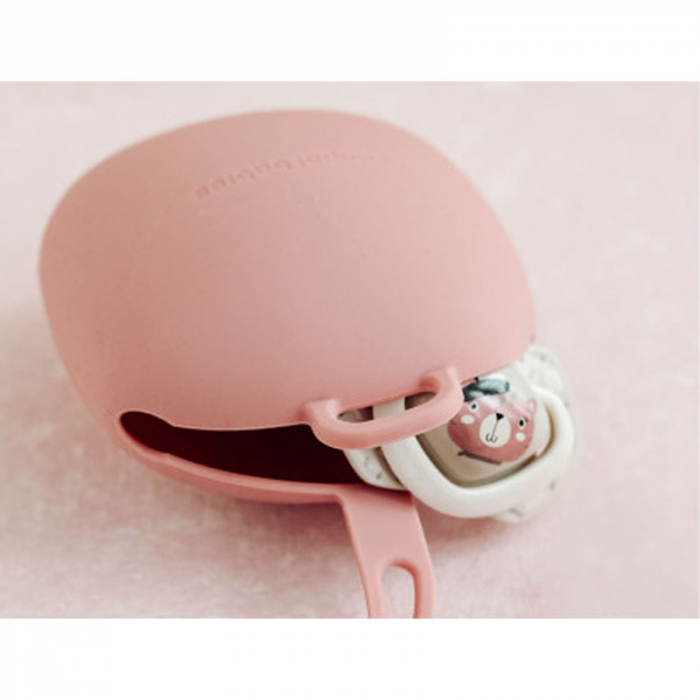 Cutie pentru depozitarea suzetei din silicon Canpol Babies 51/402, Roz [2]