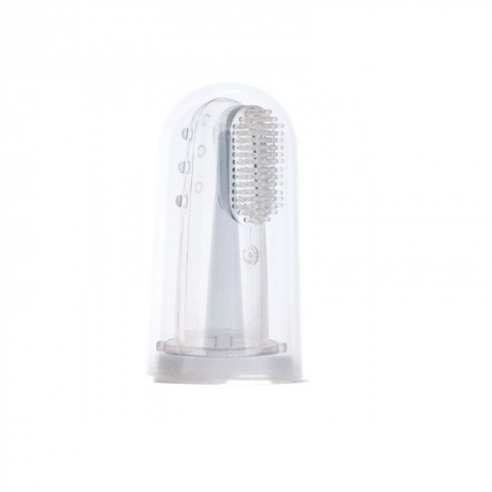 Degetar din silicon pentru masajul gingiilor Canpol Babies 56/159, Transparent [2]
