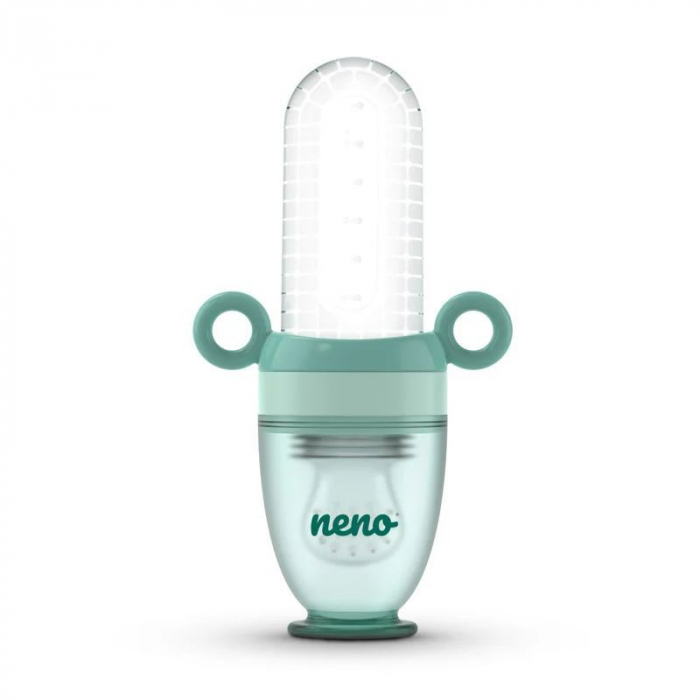 Dispozitiv de hranire din silicon 2 in 1 pentru bebelusi Neno AK027, 6 luni+, Verde [4]