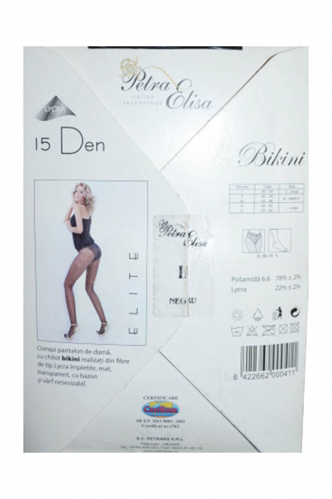 Dres dama 15 DEN Elite Bikini Petra Elisa 000411-N, Negru [5]