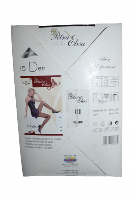 Dres dama cu model 15 DEN Sofia Petra Elisa 000060, Negru [5]