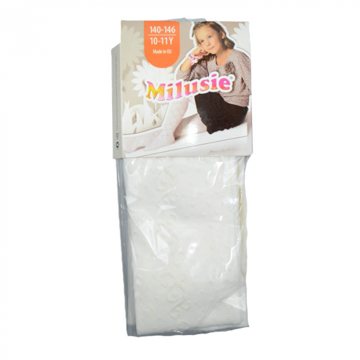 Dres din bumbac, pentru fete Milusie 1216-C, Crem ,104 [6]