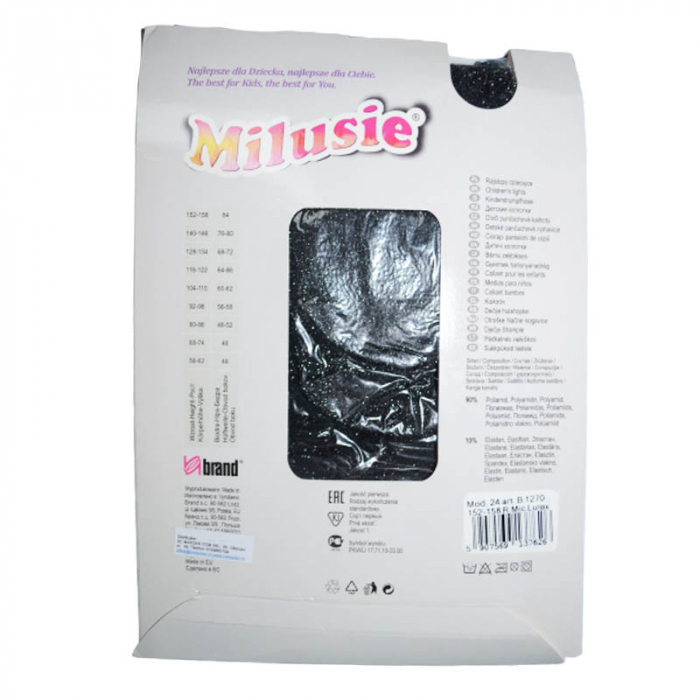 Dres pentru fete Milusie B-1270N-116-122-cm, Negru [4]