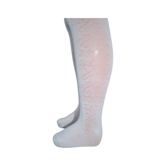 Dres din bumbac, pentru fete Milusie B1216-104-110-cm, Alb [4]