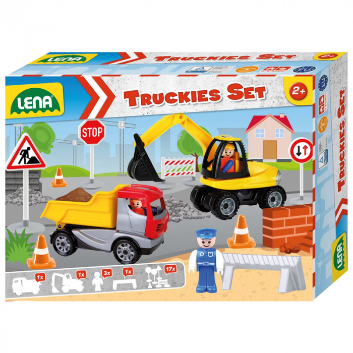Set masini de constructie si figurine Lena 01631, Multicolor [3]