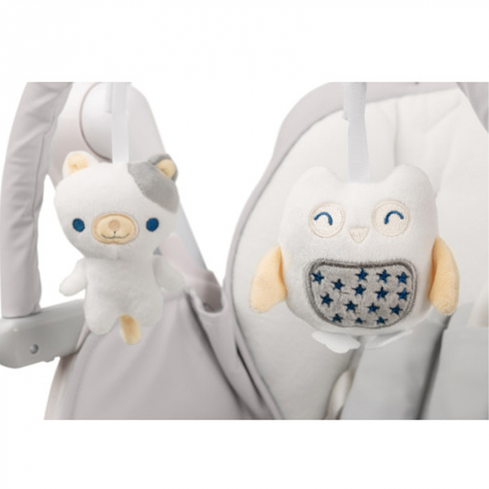 Scaun de masa 2 in 1 cu leagan electric Caretero Indigo 305480, Gri [5]