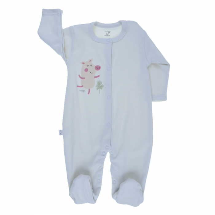 Salopeta cu maneca lunga pentru baieti Koala Farma 08-165G-62, Gri [1]