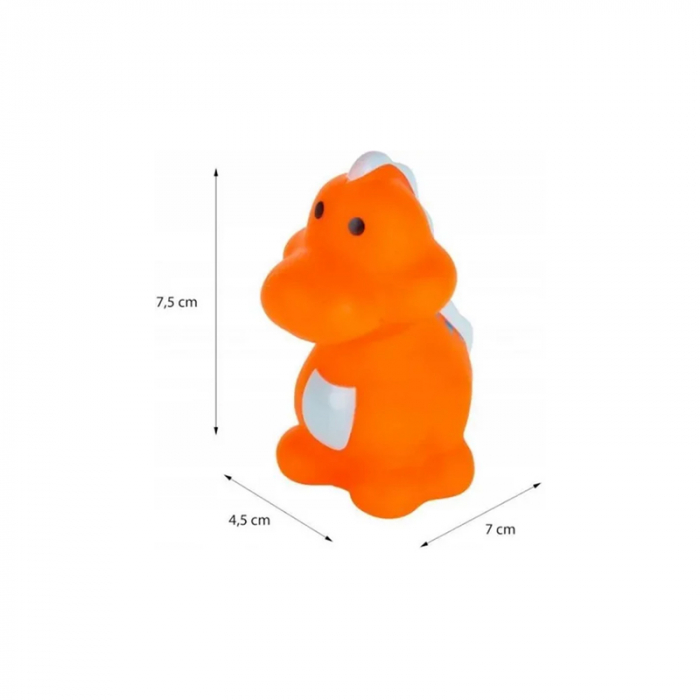 Figurina dinozaur de jucarie pentru baie Mini Junior 1002-1, Portocaliu [2]