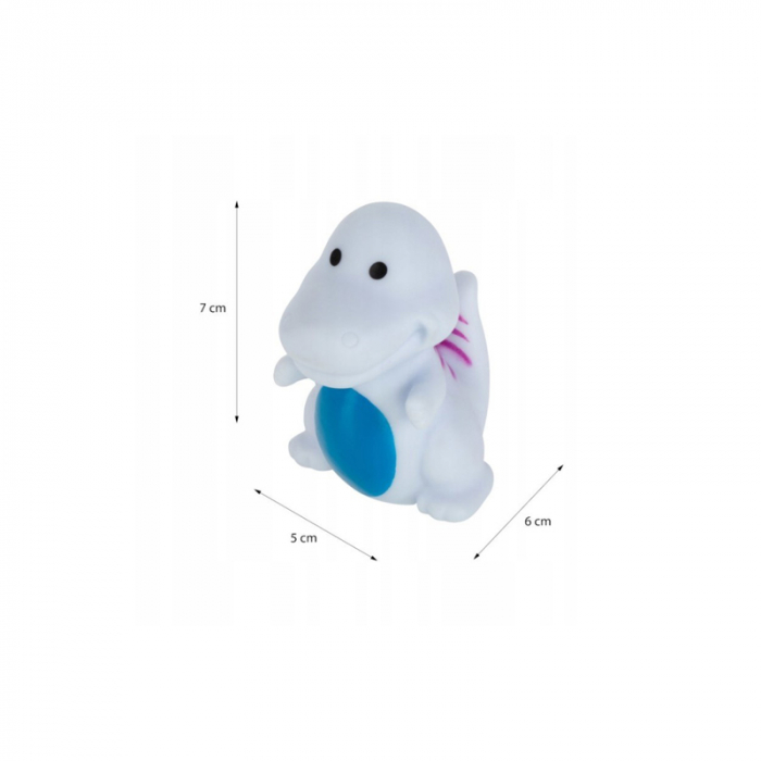 Figurina dinozaur de jucarie pentru baie Mini Junior 1002-2, Alb [2]