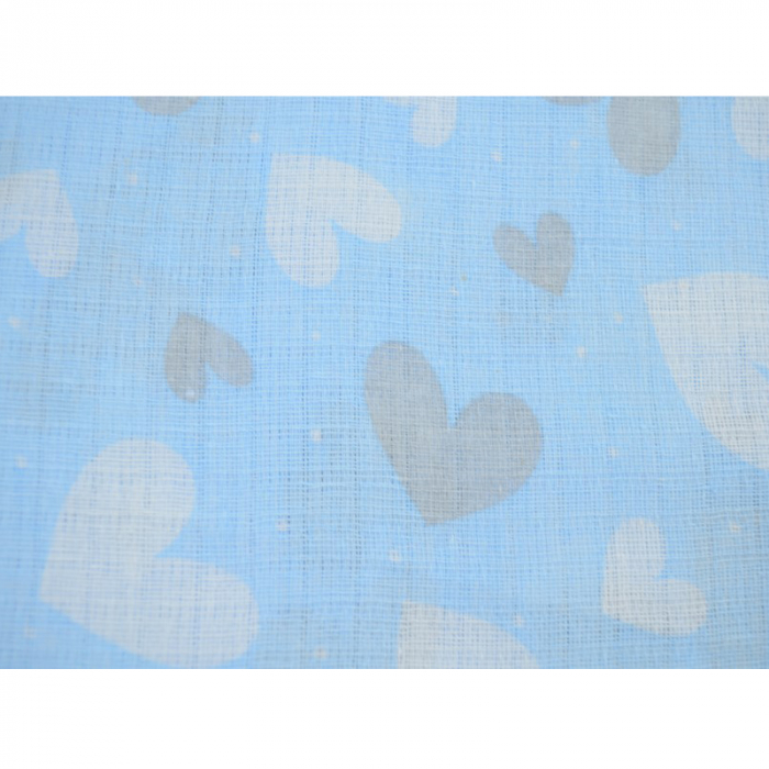 Paturica muselina din bumbac pentru bebelusi 60 x 80 cm Sensillo SLL-06, Albastru [2]