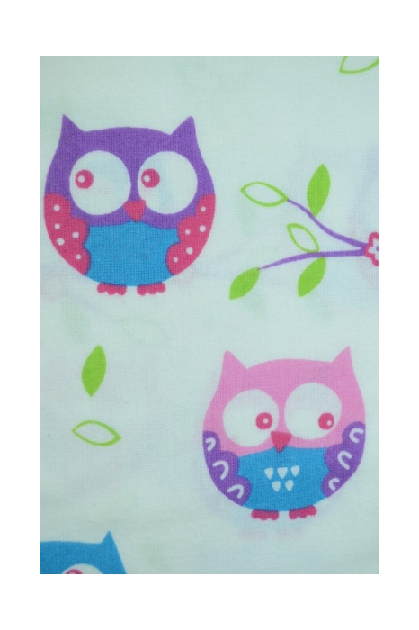 Scutec din finet reutilizabil 70 x 48 cm pentru bebelusi Mini Junior Owl FO1A, Alb [2]