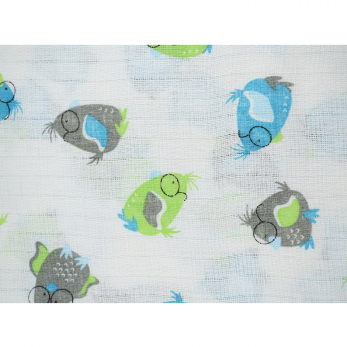 Paturica muselina din bumbac pentru bebelusi 80 x 60 cm Mini Junior FB1-A [2]