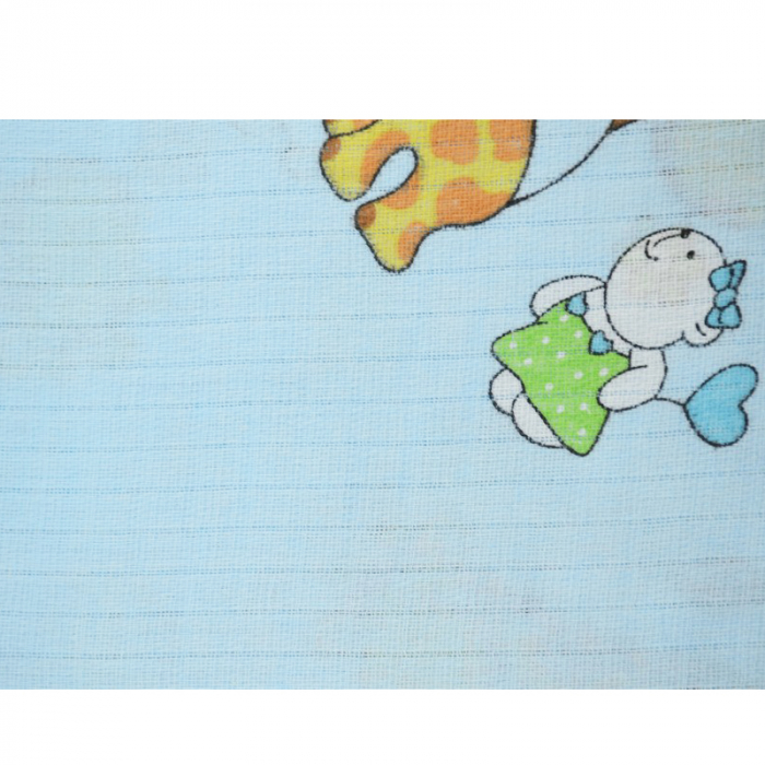 Paturica muselina din bumbac pentru bebelusi 80 x 60 cm Mini Junior FB1-AL [2]