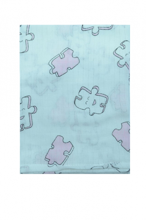 Paturica muselina din bumbac pentru bebelusi  80 x 60 cm Sensillo SNS-001, Multicolor [1]