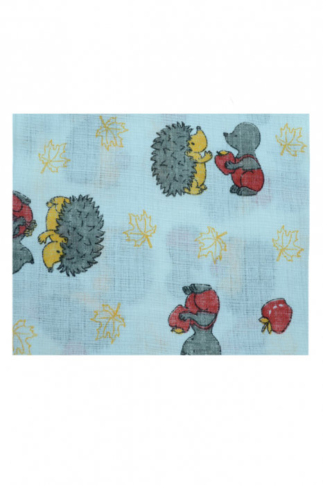 Paturica muselina din bumbac 80 x 60 cm pentru bebelusi Sensillo SNS-008, Multicolor, 0 luni+ [2]