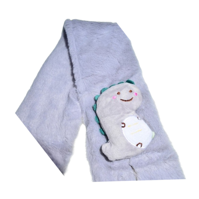 Fular pufos, pentru baieti, Mini Junior F1711, Gri [4]