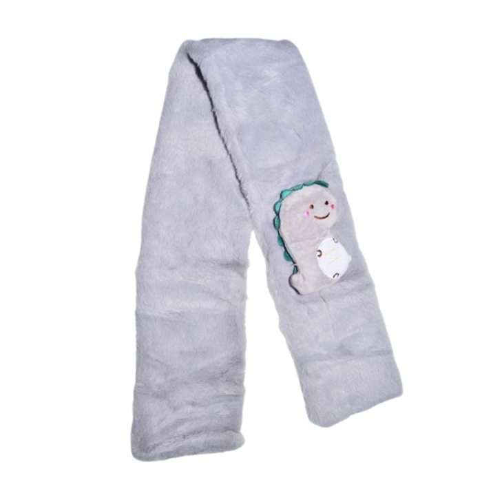 Fular pufos, pentru baieti, Mini Junior F1711, Gri [2]