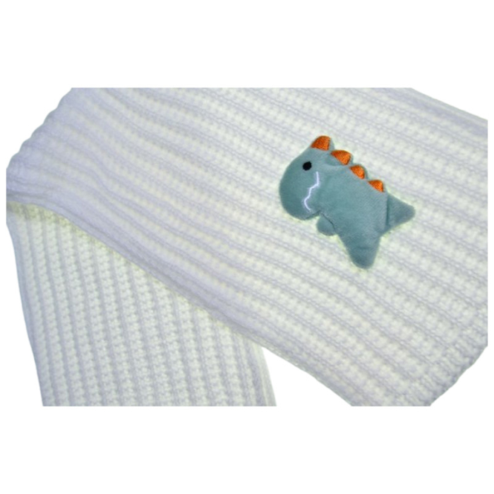 Fular pufos, pentru baieti, Mini Junior F1711A7, Alb [3]