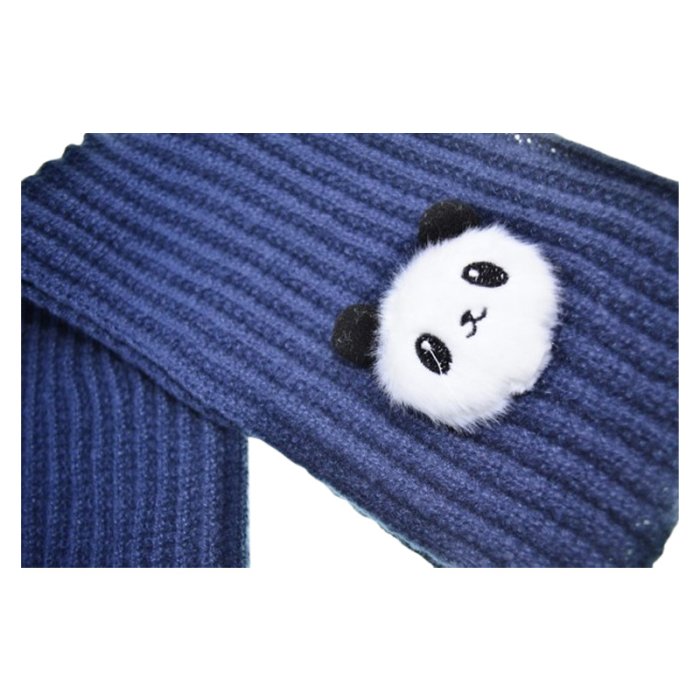 Fular pufos, pentru baieti, Mini Junior F1711B2, Bleumarin [3]