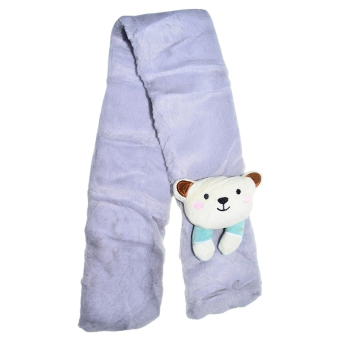 Fular pufos, pentru baieti, Mini Junior F1711G2-80, Gri [4]