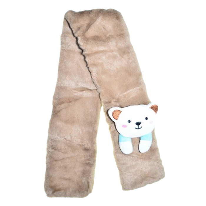 Fular pufos, pentru baieti, Mini Junior F1711M3, Maro [2]