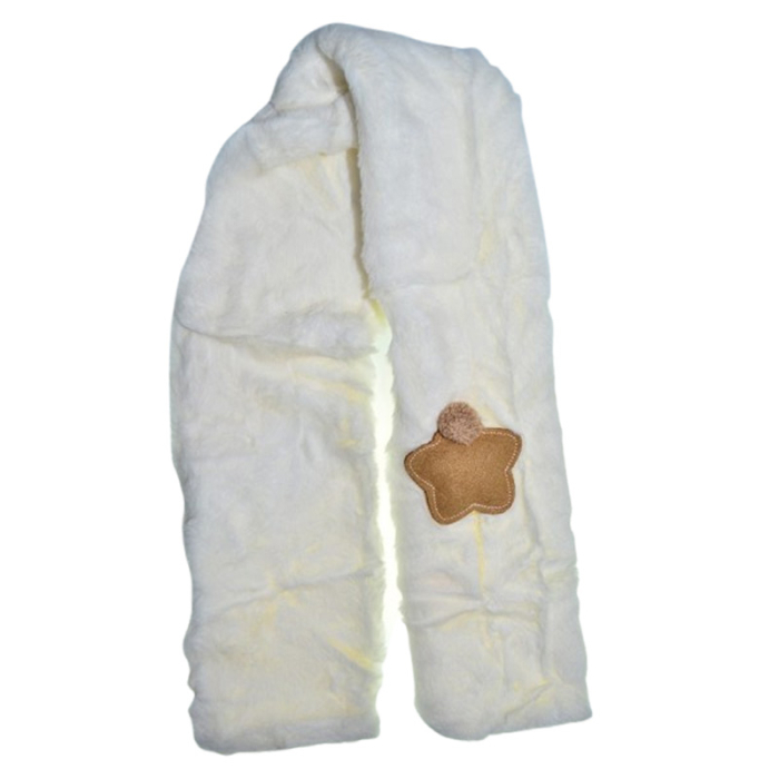 Fular pufos, pentru fete, Mini Junior F1711A, Alb [3]