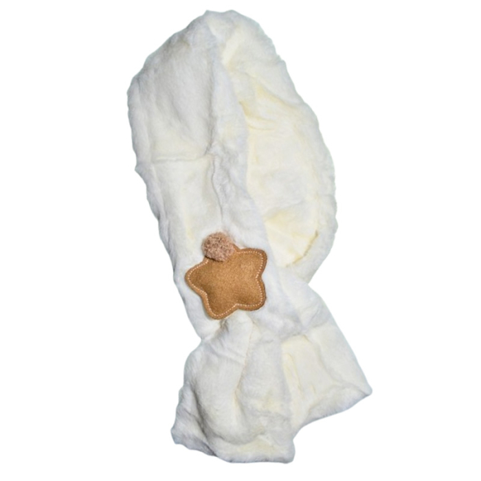 Fular pufos, pentru fete, Mini Junior F1711A, Alb [1]