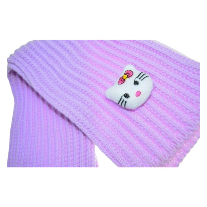 Fular pufos, pentru fete, Mini Junior F1711M4, Mov [3]