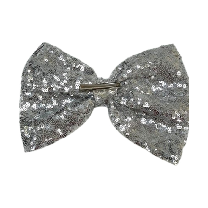 Fundita de par cu agrafa, cu paiete, pentru fete, Mini Junior F1912A, Argintiu [2]